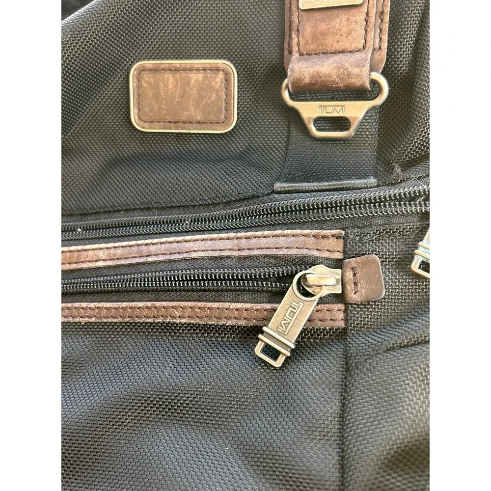 Tumi Alpha Bravo Knox Backpack Black Ballistic Nylon & Hickory‎ Trim